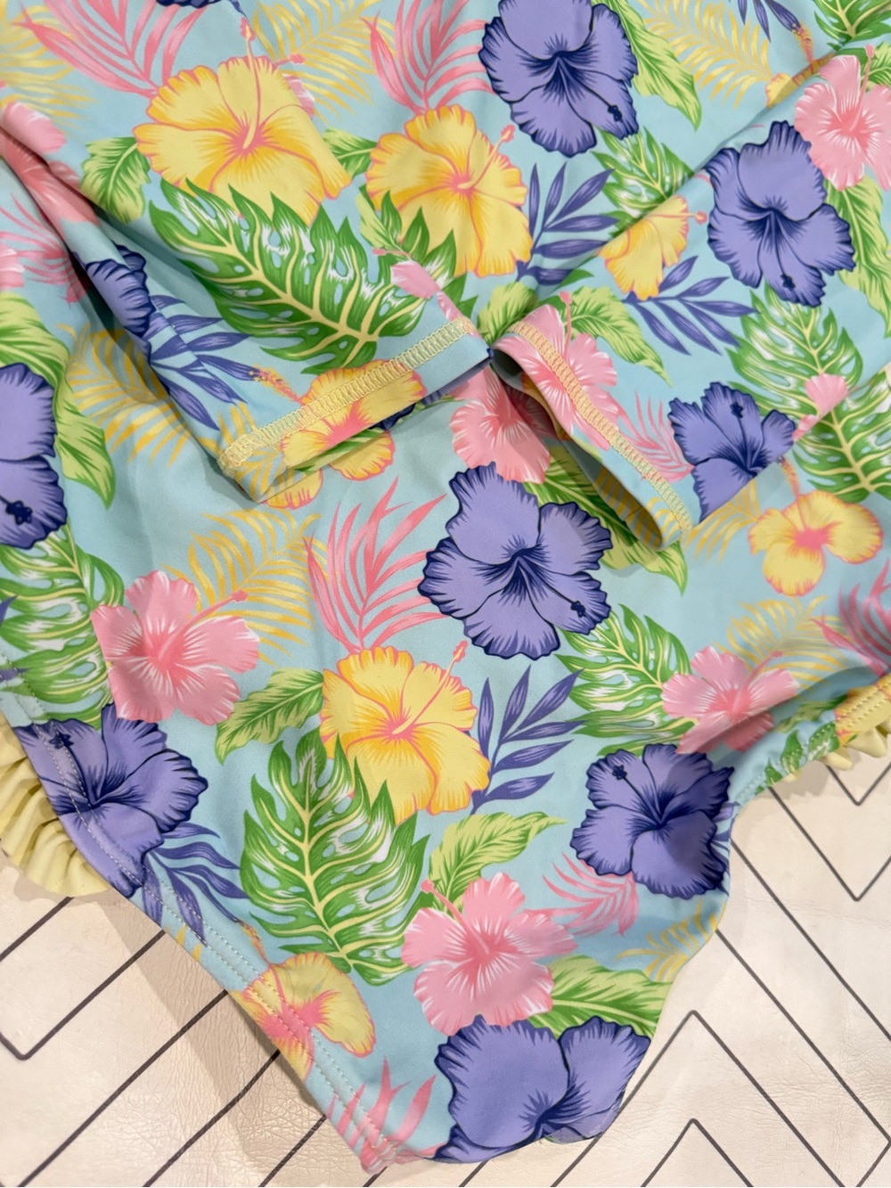 Ruffle Butts Floral Longsleeve Swimsuit - Picture 15 of 15